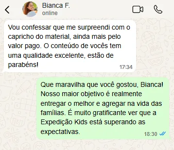 Depoimento de Bianca F. sobre a Expedição Kids