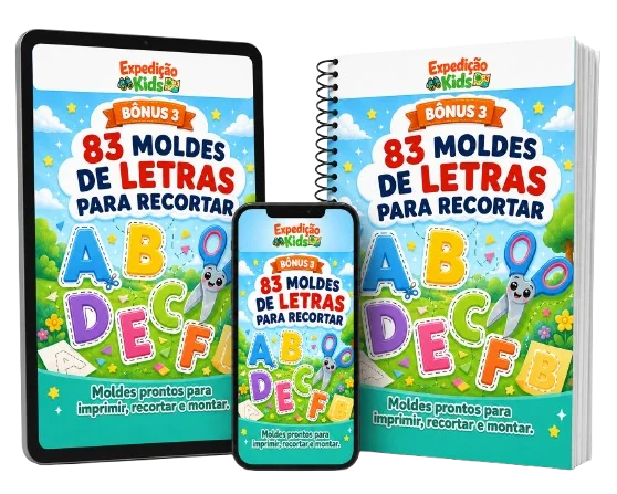 Mockup do Bônus 3 - 83 Moldes de Letras para Recortar