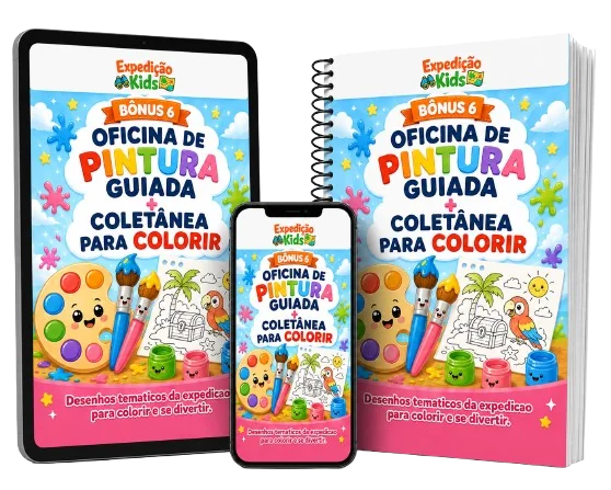 Mockup do Bônus 6 - Oficina de Pintura Guiada + Coletânea para Colorir