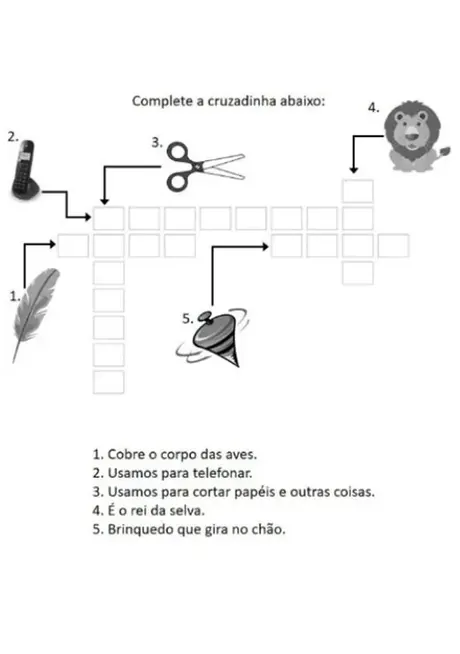 Exemplo de atividade - cruzadinha