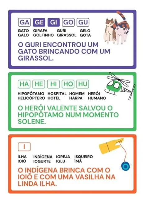 Exemplo de atividade - famílias silábicas